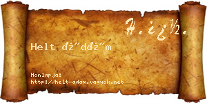 Helt Ádám névjegykártya